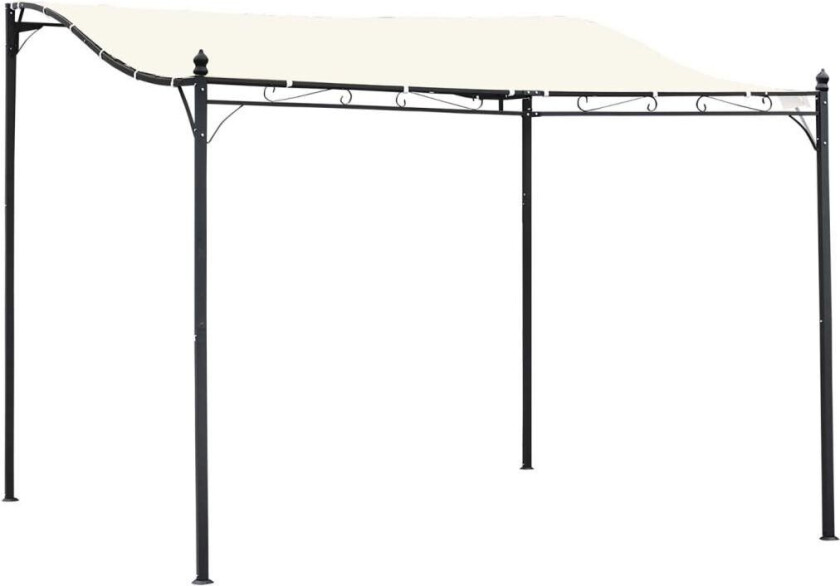 Pergola Hage Gazebo Baldakin Telt Metall, Krem, 297X297Cm