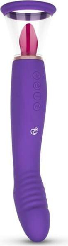 Pleasure Pump With G-Spot Vibrator Purple Vibrator