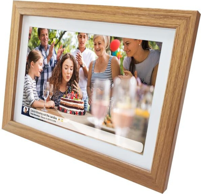 FRAMEO PFF-1542LW Digital fotoram 15.6 Trä