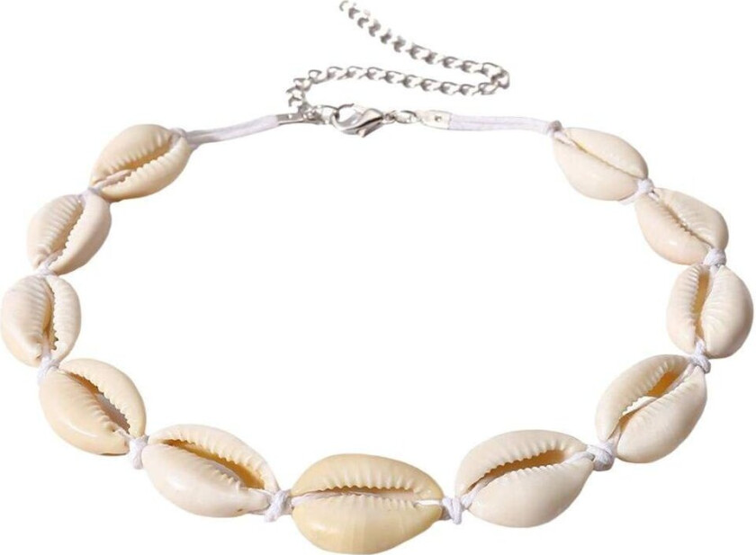 Bilde av Choker-halskjede med Skjell - Hvit