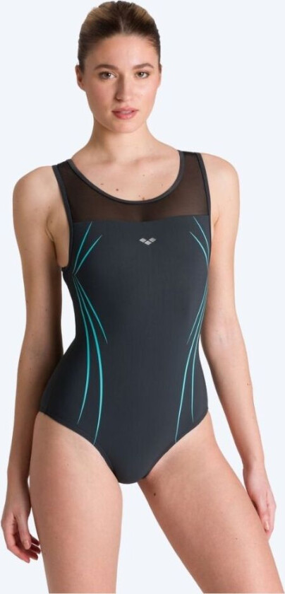 badedrakt til damer - Julie - Svart/blå