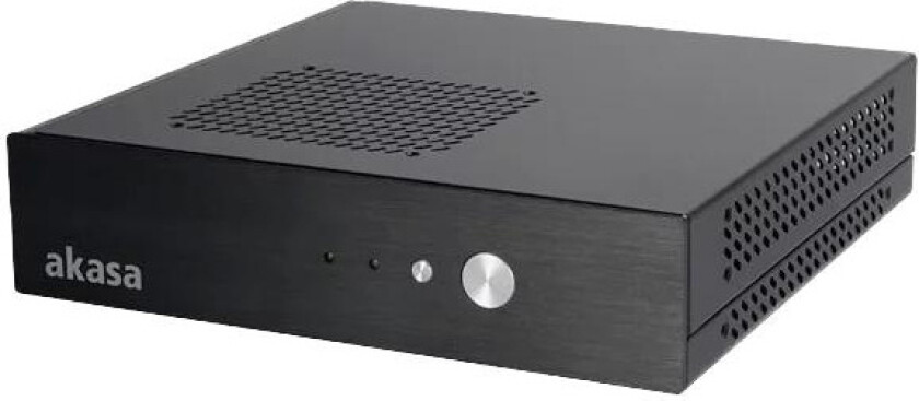 Akasa Cypher Thin-Mini-ITX Case incl. 120W Power Supply, OEM - black