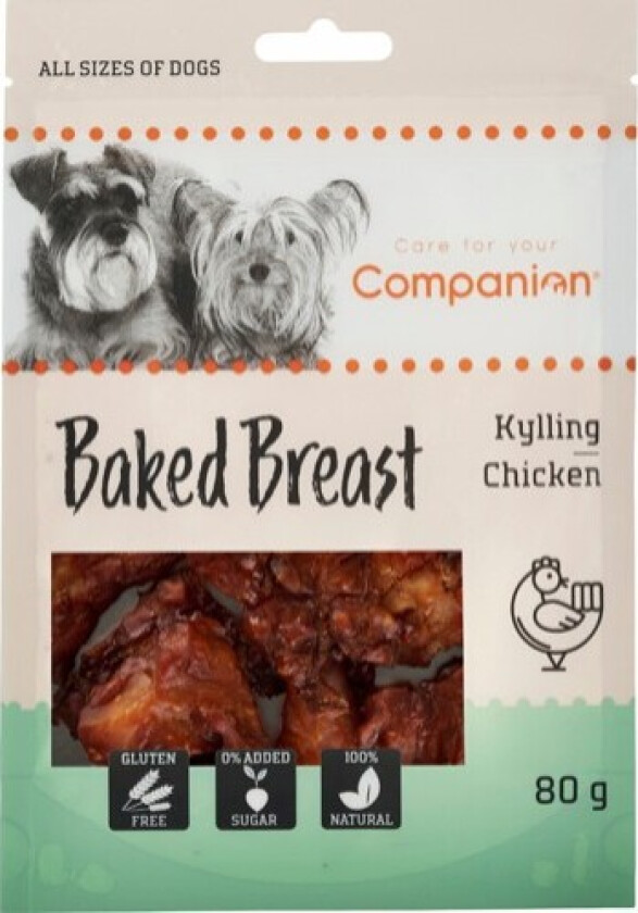 Baked Chicken breast Godbiter til hund 80 g