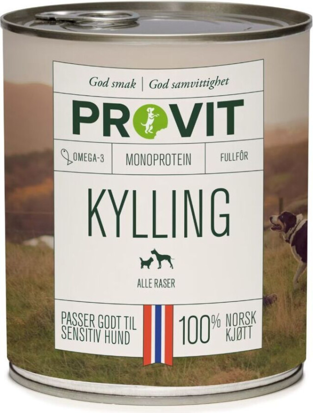 Kylling Singelprotein Våtfôr til hund 800 g