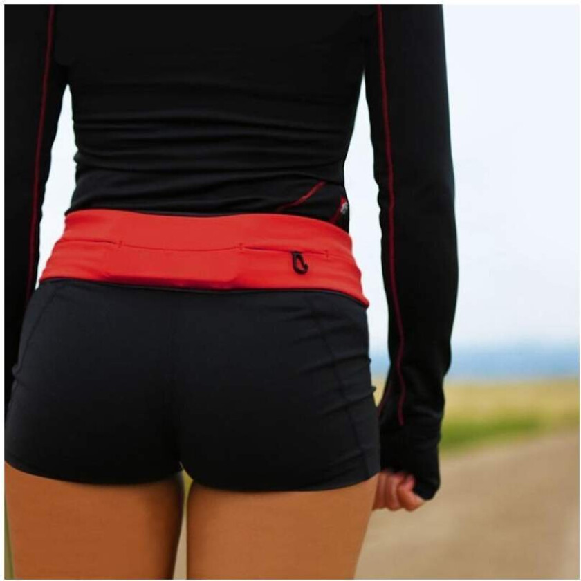 Bilde av Fleksibelt og vannavstøtende løpebelte med lommer - Rød