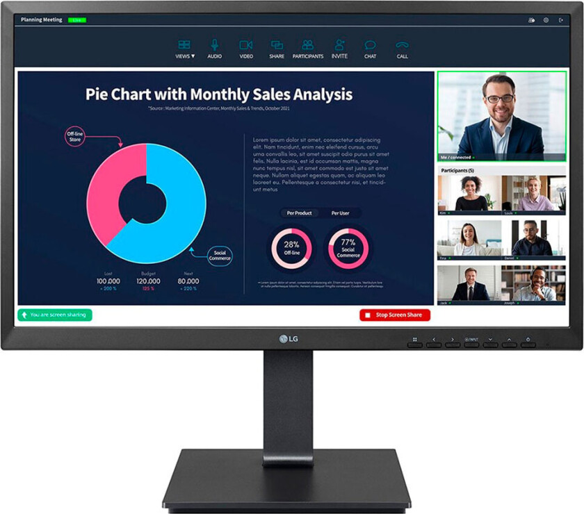 Skjerm LG 24BP750C-B Full HD 75 Hz