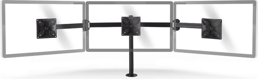 Desk Monitor Mount | 3 Skjermer | 14 - 24 " | 75x75 / 100x100 | Full Motion