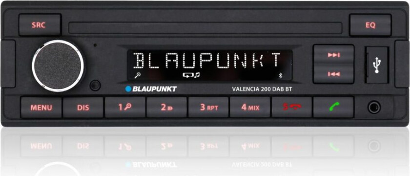 Valencia 200 DAB BT, Sort, 1 DIN, 160 W, 40 W, 20 - 18000 Hz, Rotasjon