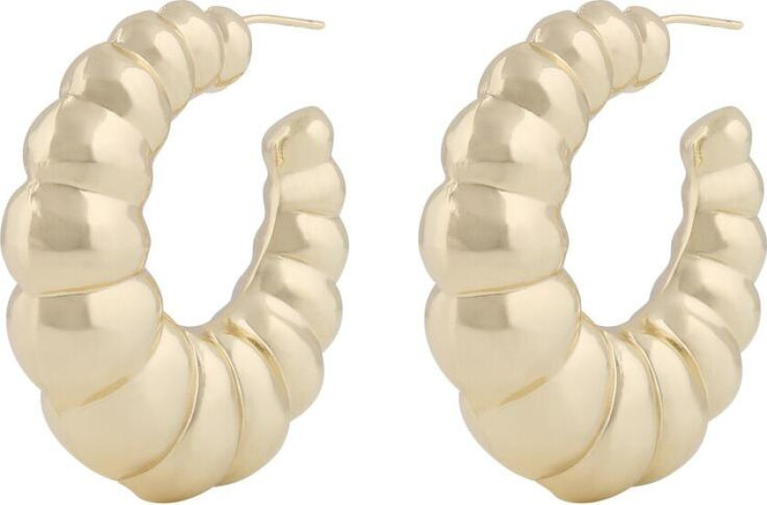 Snö Of Sweden Millie Twisted Round Ear Plain Gold Onesize