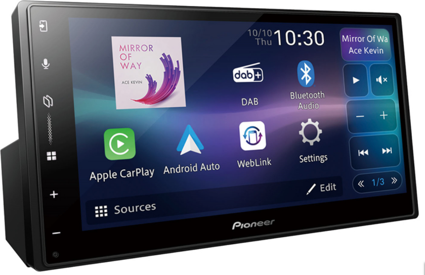 Pioneer SPH-DA77DAB Trådløs Apple CarPlay , DAB- radio og Bluetooth