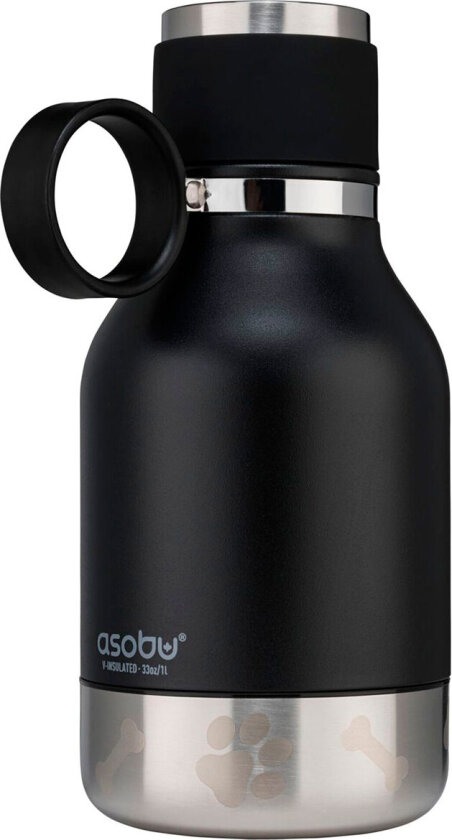 Bilde av ASOBU - Stainless Steel Bowl Bottle - Black - (84259103971)