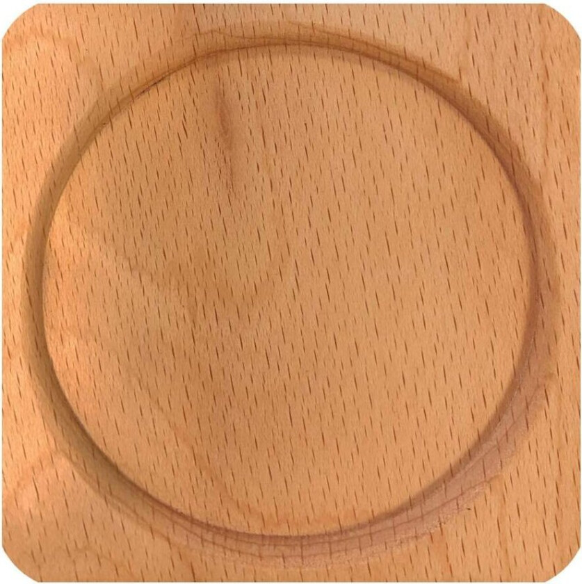 Bilde av Glassbrikke, Lys Tre - Firkantet - Nr. 3