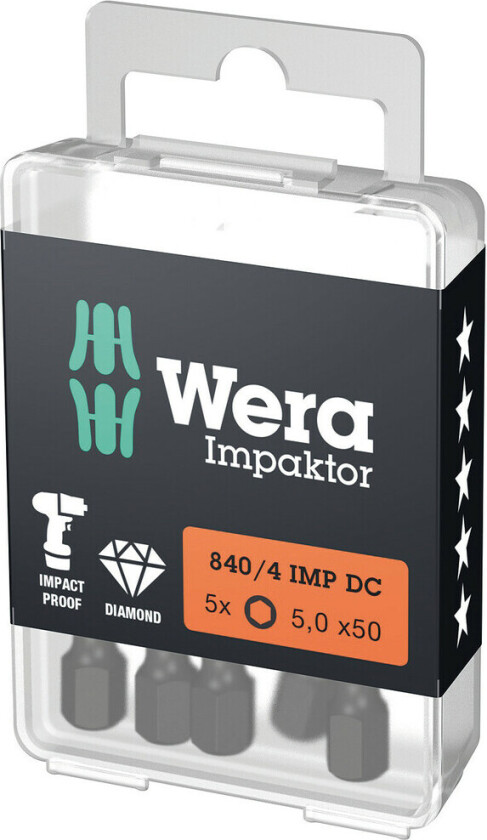 840/4 IMP DC Hex-Plus DIY, 1 stykker, Hex (metrisk), 5 mm, 50 mm, 50 mm, 17 mm