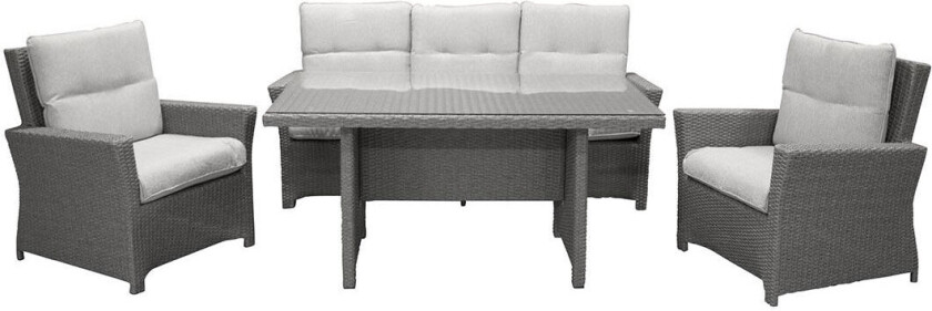 Bilde av Brentwood hagesett 4 deler grå.