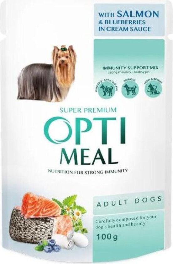 Dog Adult Salmon & Blueberries in Sauce Våtfôr til hund 12 x 100 g