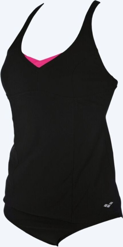 tankini til damer - Alicia - Svart/rosa