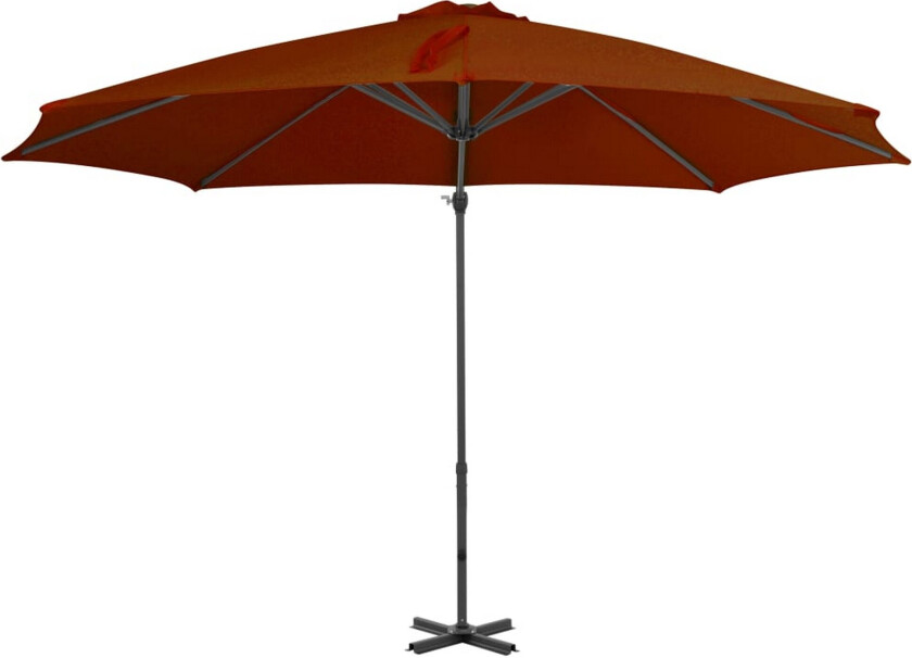 Hengeparasoll med aluminiumsstang terrakotta 300 cm