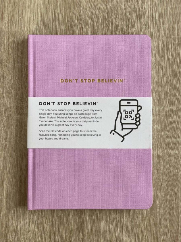Notatbok Song A Day Don't stop believin'