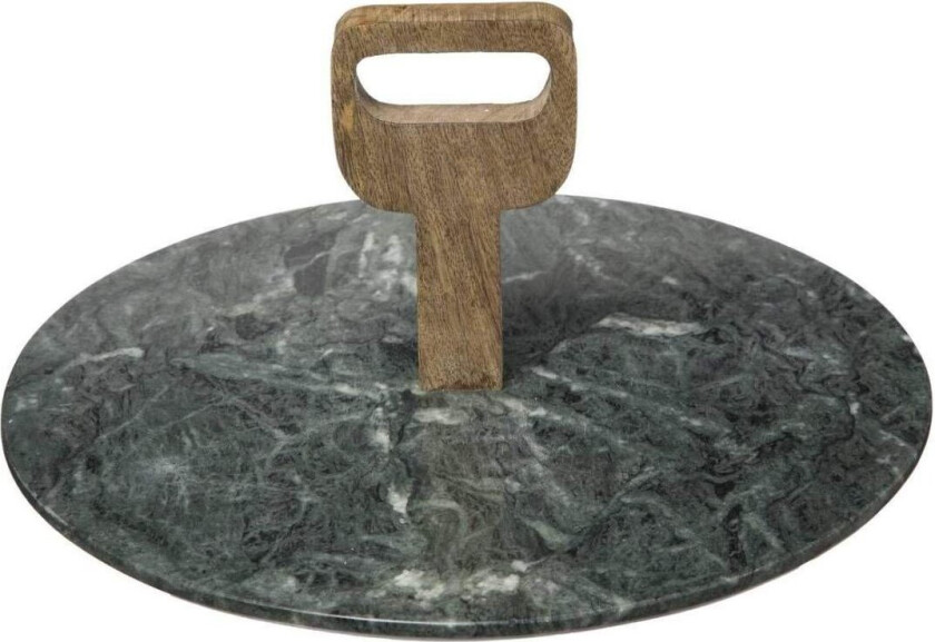 Serveringsfat - marmor - grønn