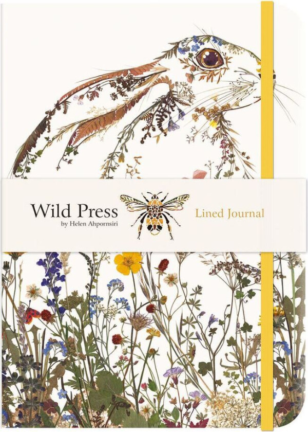 Notatbok A6 linjert Wild Press Wild flower Hare