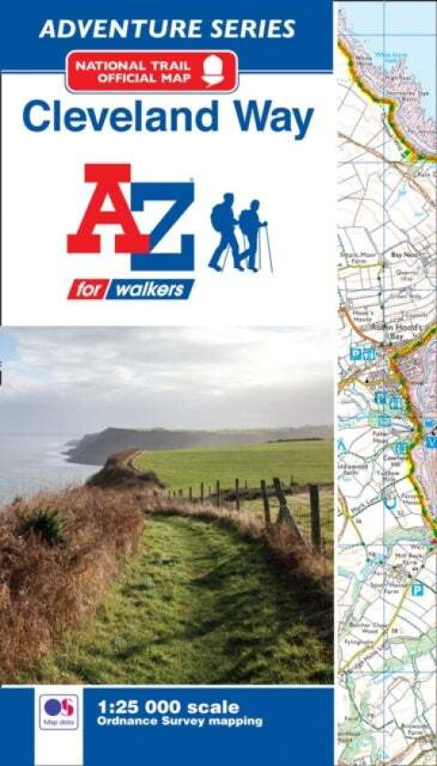 Cleveland Way National Trail Official Map av A-Z Maps