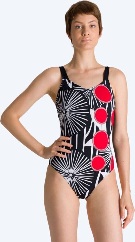 badedrakt til damer - Nori Wing - Svart/rød