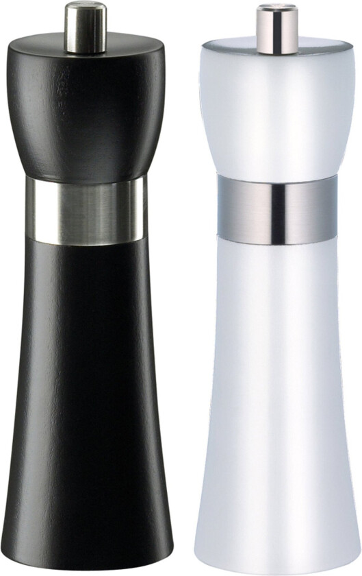 Hamburg salt- og pepperkvern sett svart-hvit