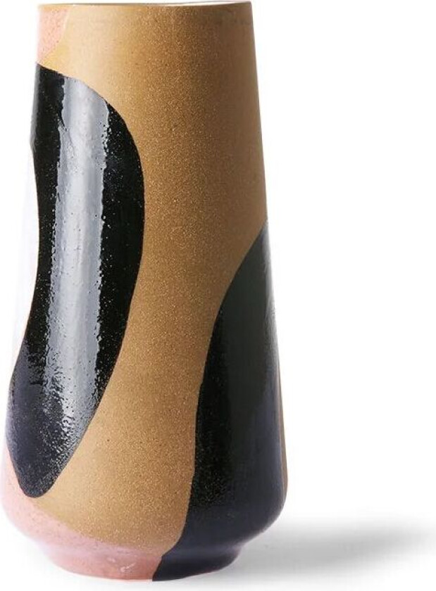 Vase Håndmalt 16x31 cm Natur-svart