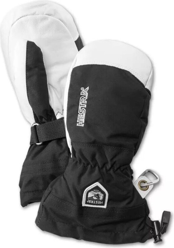 Army Leather Heli Ski Mitt, skivott junior Svart