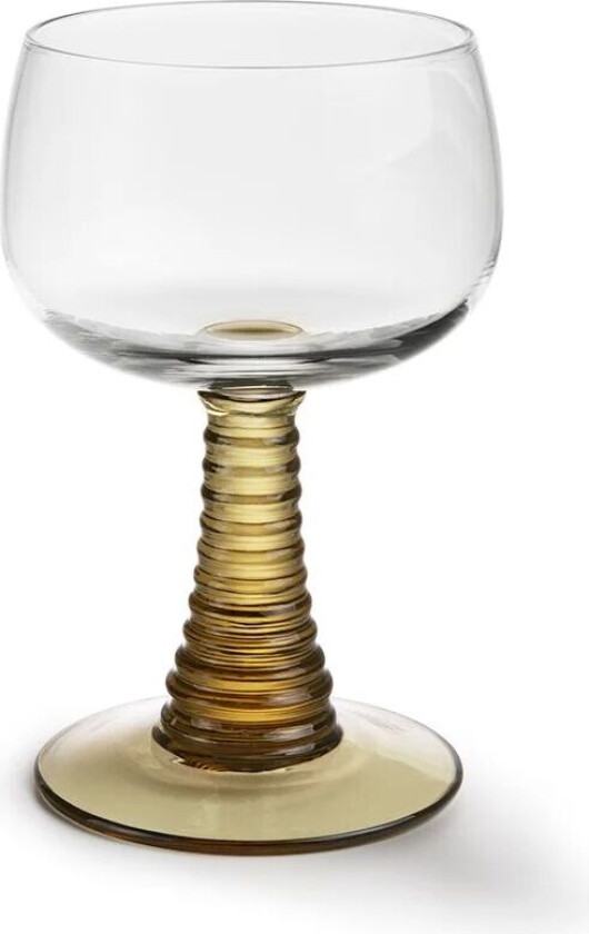 Swirl Vinglass Ø8,5x13,5 cm Grønn