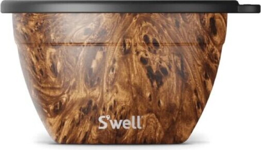 Salatbolle M/lokk & Dipskål, 1900 Ml – Teakwood