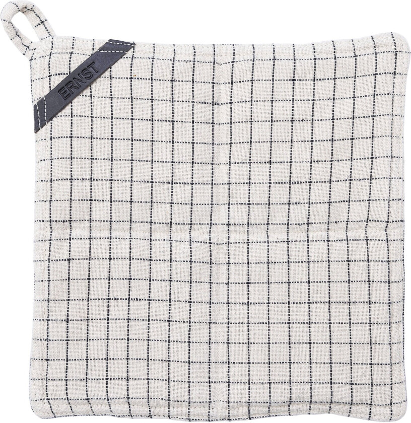 grytelapp rutete 25 x 25 cm Rutete natur-svart