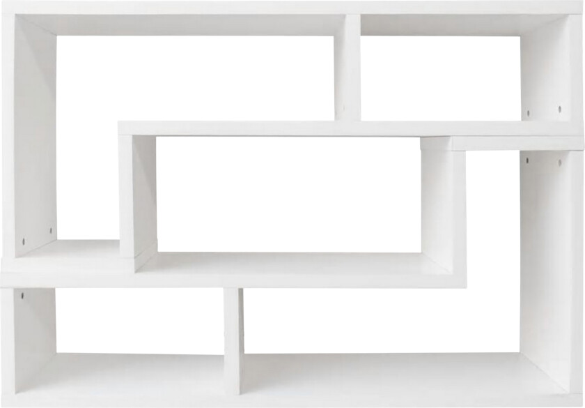 TV-benk dobbel L-formet hvit