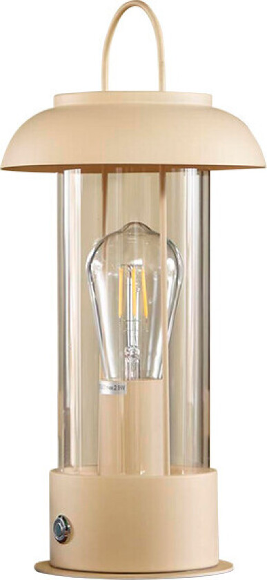 oppladbar LED-bordlampe Yvette, beige, IP44