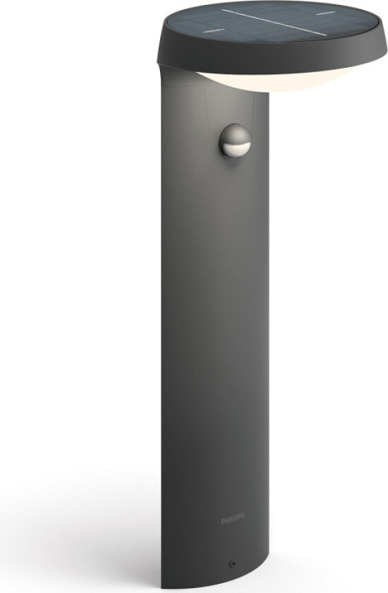 Tyla Solar Pullert med sensor 1,2W 3000K H40cm, antrasitt