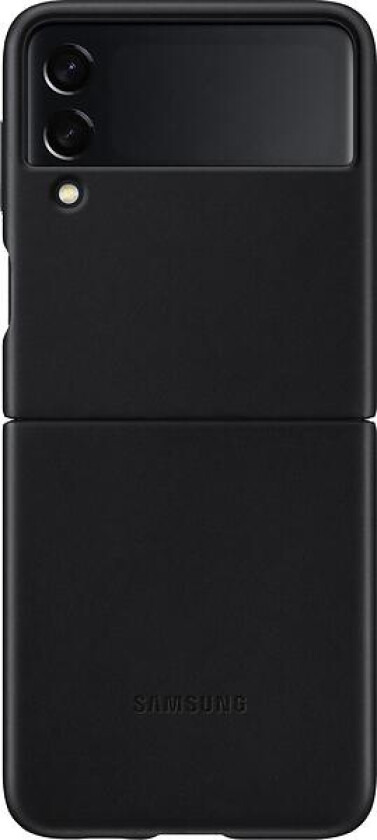 Galaxy Z Flip3 Leather Cover, Black