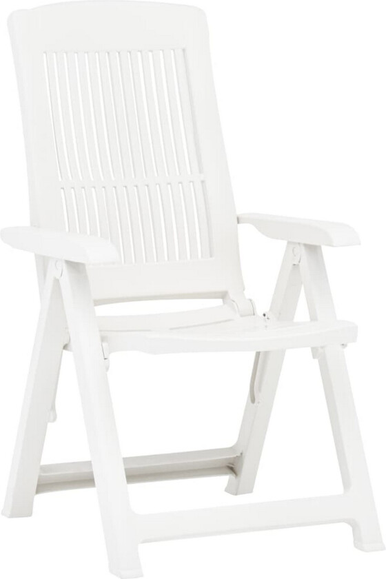 Hagelenestoler 2 stk plast hvit