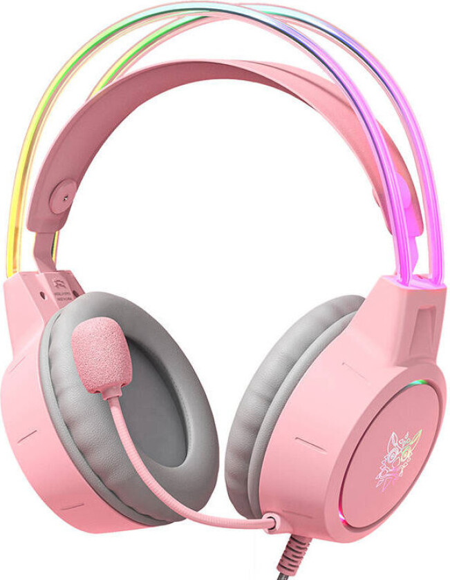 X15 PRO RGB gaming headphones (wired) Pink