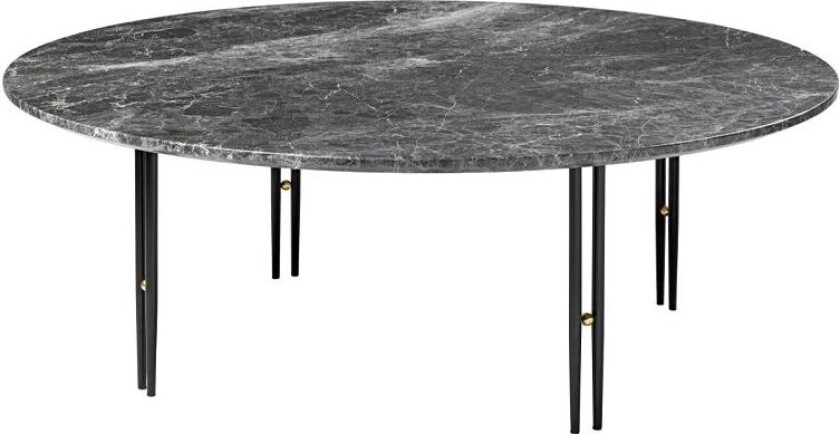 IOI sofabord grey emperador marble, ø110, sort stativ