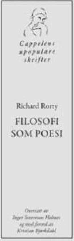 Filosofi som poesi av Richard Rorty