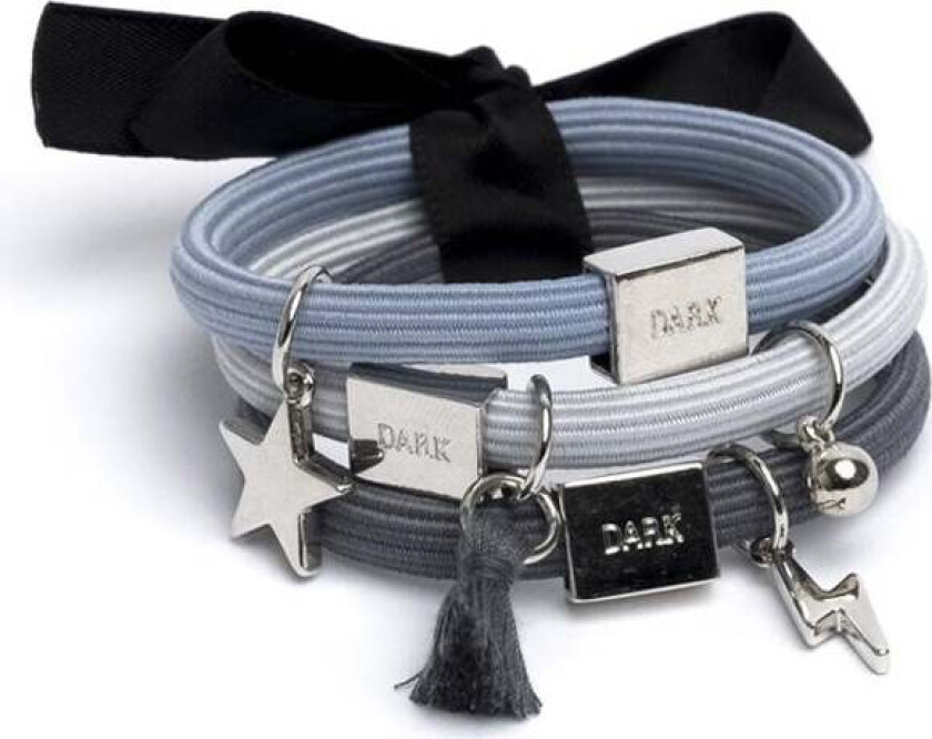 Bilde av DARK Hair Ties With Charms Combo Blue