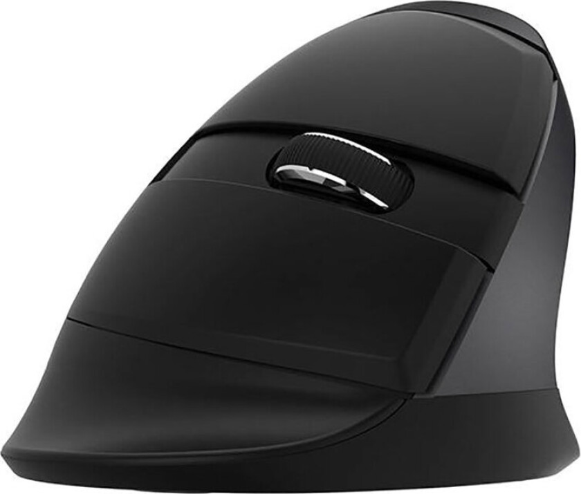 Wireless Vertical Mouse Delux M618Mini DB BT+2.4G 2400DPI (black) - Vertical mouse - Optical / gyroscopic - 6 - Svart