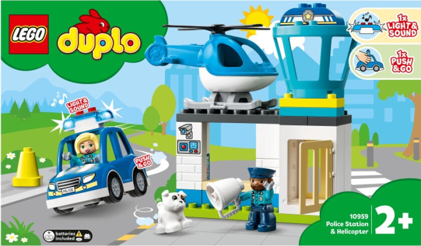 Lego Duplo - Politistasjon Og Politihelikopter 10959