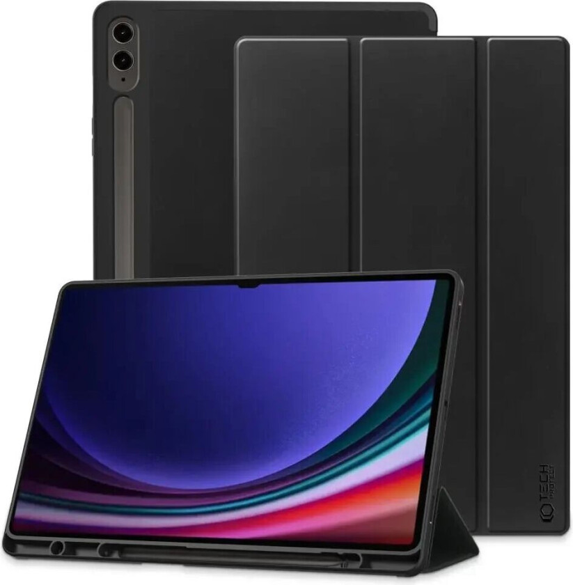 Tech-Protect Samsung Galaxy Tab S9 FE+ (Plus) Tech-Protect Smartcase Deksel med Stylus Pennholder - Svart
