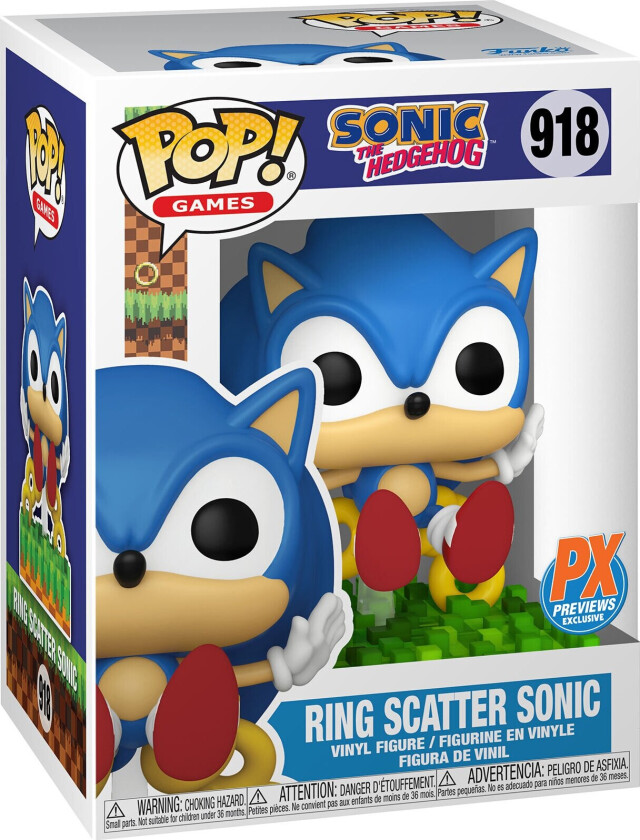 Pop! Vinyl Exclusive Sonic The Hedgehog Ring Scatter figur