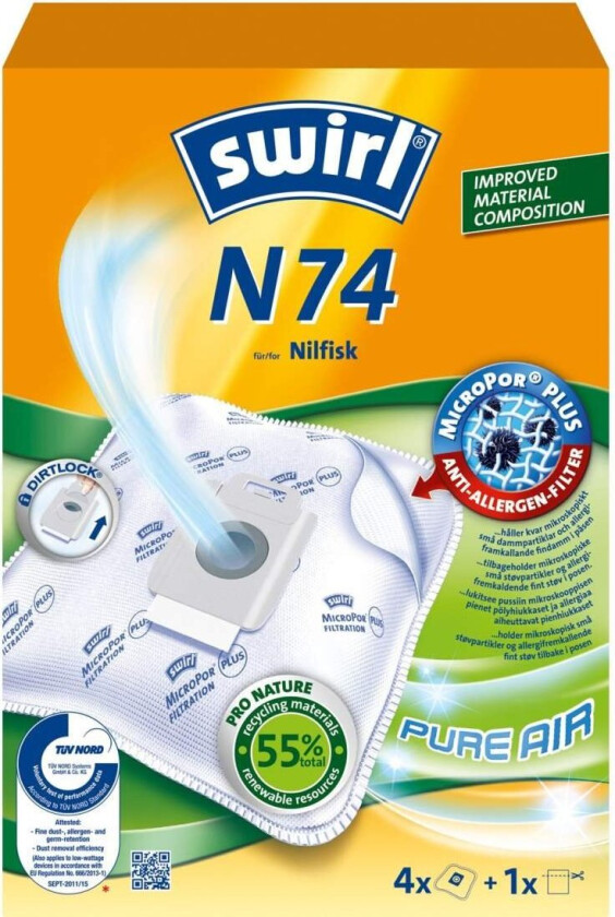 Dammsugarpåsar N74 OBS 3X4ST