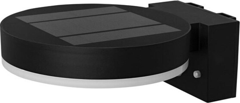 LEDvance Endura Solar flat vegglampe m/solcelle sensor, sort