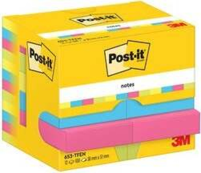 Notatblokk Post-It 38x51 Energetic (12)