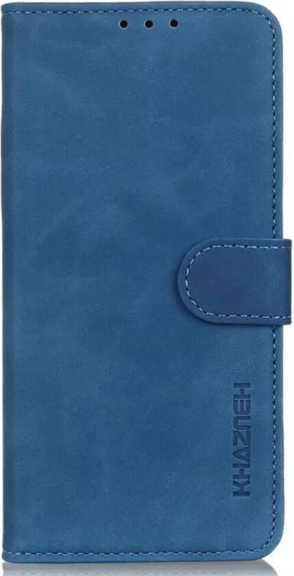 Samsung Galaxy S22 KHAZNEH Retro Kunstskinn Flipdeksel med Lommebok - Blå