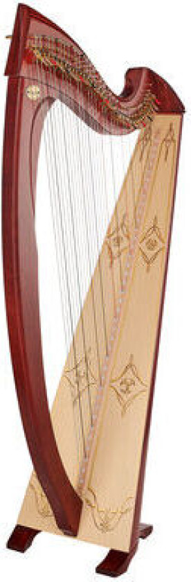 Una Deluxe Lever Harp Mahogany